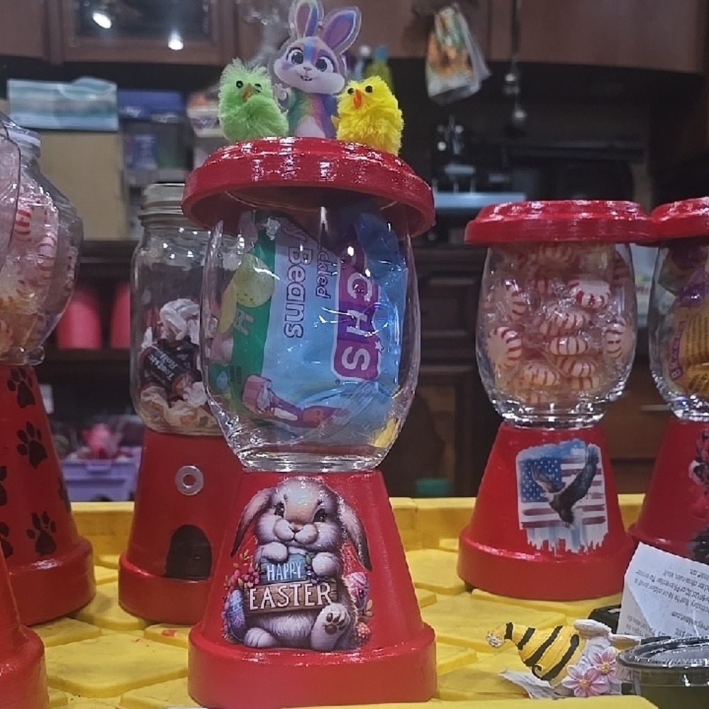Easter Bunny Candy Dispenser - Red